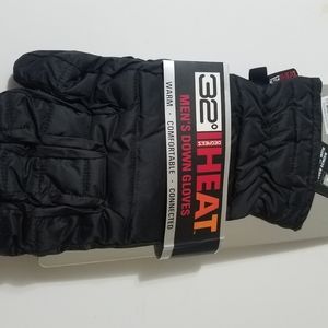 Heat down mens glove
